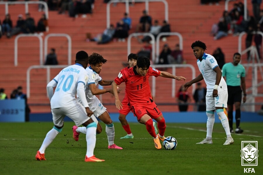 ▲ 추격을 시도하는 한국 ⓒ대한축구협회