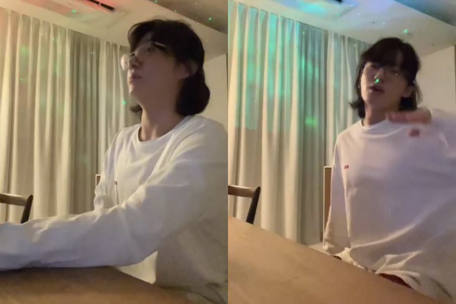 ▲ 정국. 출처| 정국 위버스 라이브 방송 화면 캡처