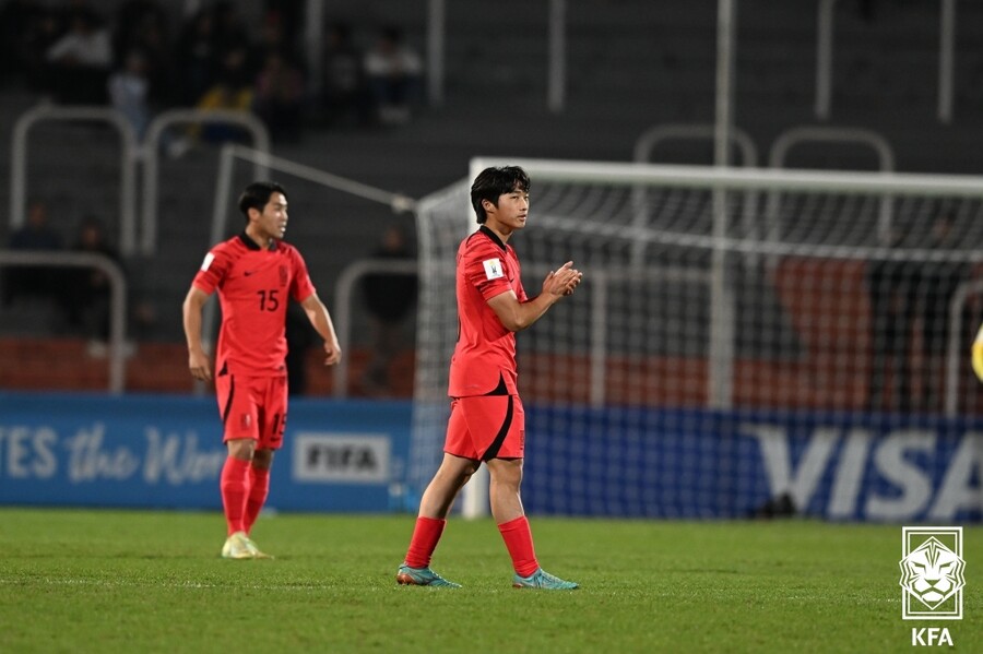 ▲ 한국 김용학 추격골 ⓒ대한축구협회