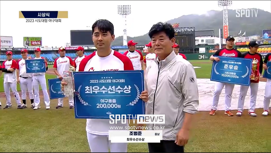 ▲ 대회 최우수선수에 선정된 조범준 ⓒSPOTV 중계방송 캡처