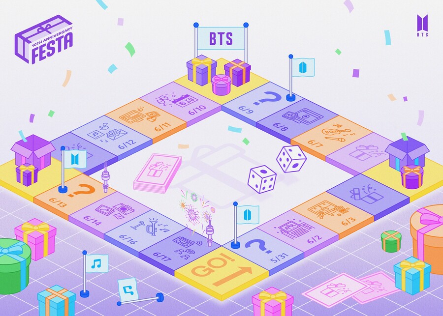 ▲ 방탄소년단 '2023 BTS 페스타' 캘린더. 제공| 빅히트 뮤직