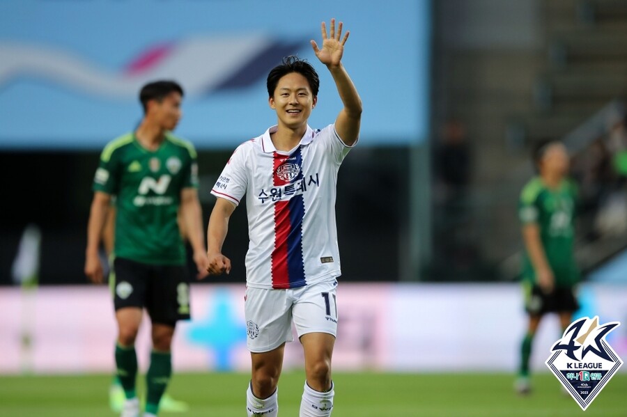 ▲ 수원FC 핵심 공격 자원 이승우. ⓒ한국프로축구연맹
