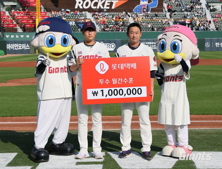 ▲ 박세웅·김상수 ⓒ롯데 자이언츠
