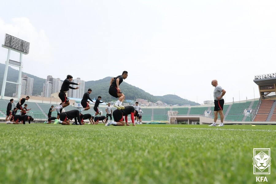 ▲ 대표팀 훈련 ⓒ대한축구협회