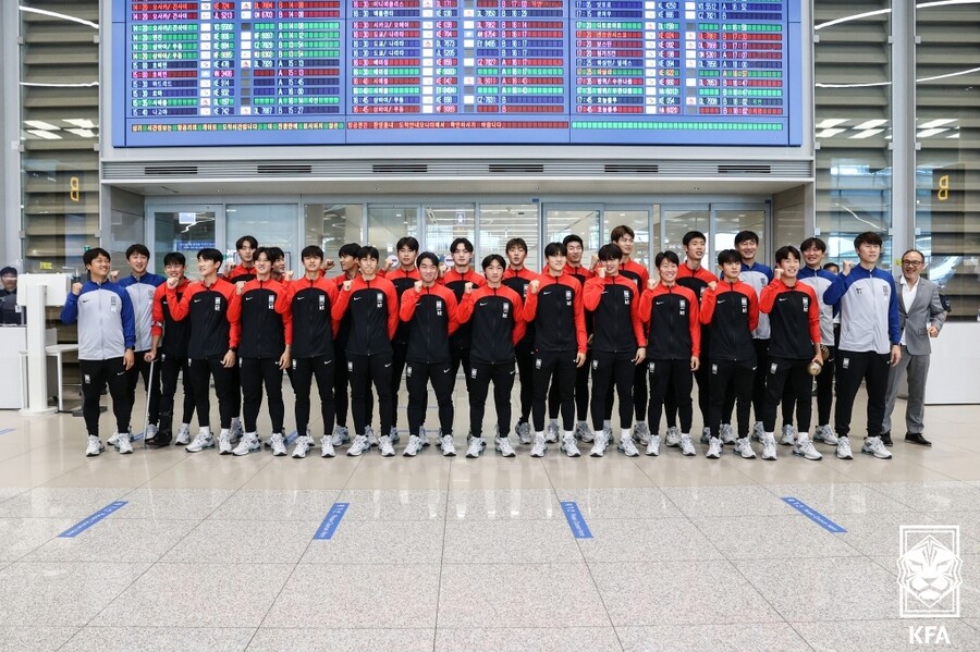 ▲ U-20 월드컵 4강 진출을 이뤄낸 U-20 대표팀이 14일 인천국제공항 제2여객터미널에서 마련된 U-20 대표팀 환영 입국행사에 참석했다  ⓒ대한축구협회