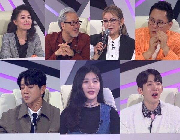 ▲ '쇼퀸' 심사위원을 맡은 정훈희 김종진 박선주 더원 조권 이해리 황치열(왼쪽 위부터 시계방향_. 제공|TV조선