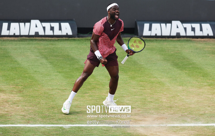 ▲ 2023 ATP 투어 보스오픈 단식 우승을 확정한 뒤 포효하는 프랜시스 티아포