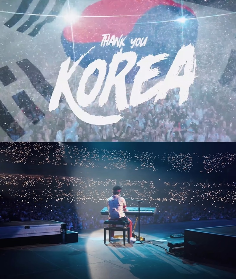 브루노 마스, 특혜 논란도 날리는 애정 표현 "韓 감사, 금방 또 만나자"
