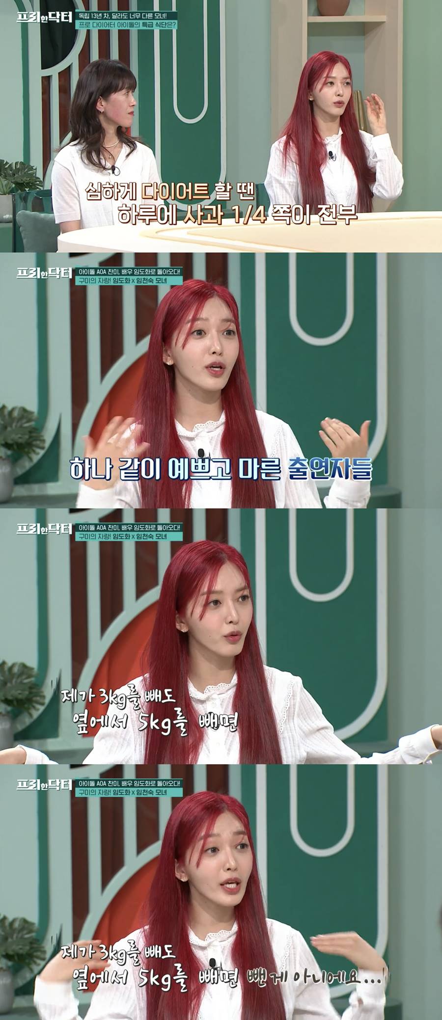 임도화, AOA 시절 혹독한 자기관리 "하루에 사과 한 조각 먹어"('프리한닥터')
