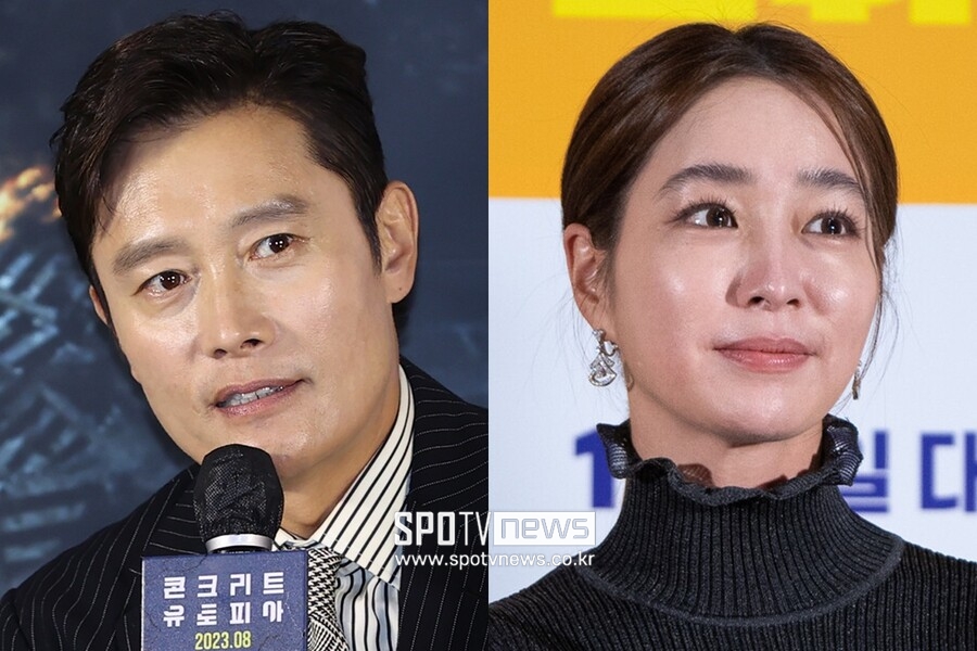▲ 이병헌(왼쪽), 이민정.  ⓒ곽혜미 기자, 롯데엔터테인먼트