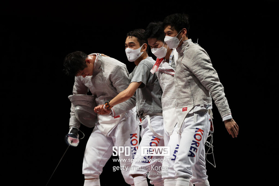 ▲ 한국 펜싱 남자 사브르 대표팀