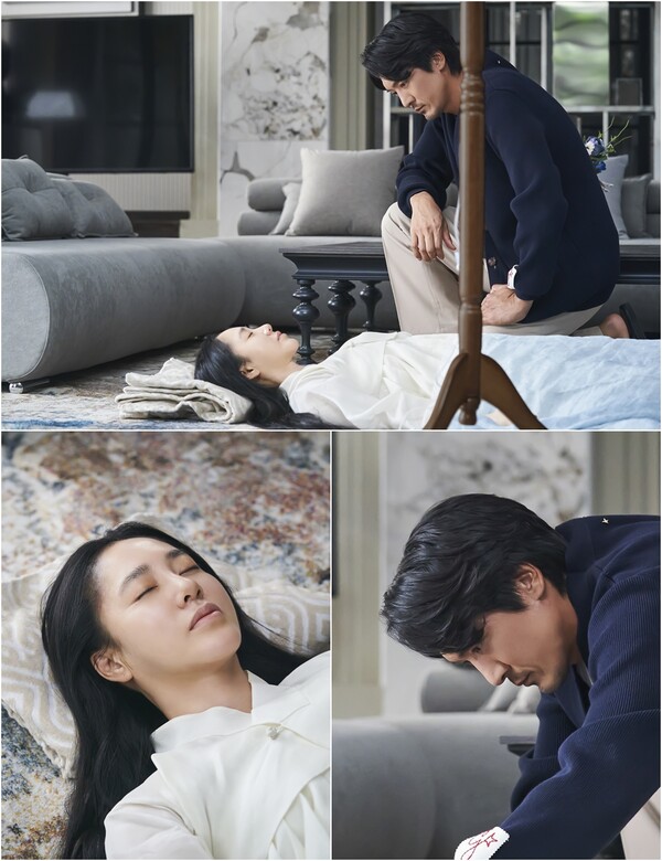 ▲ 25일 방송되는 '아씨 두리안'에서 박주미와 김민준은 묘한 분위기에 휩싸인다. 제공|바른손스튜디오, 하이그라운드