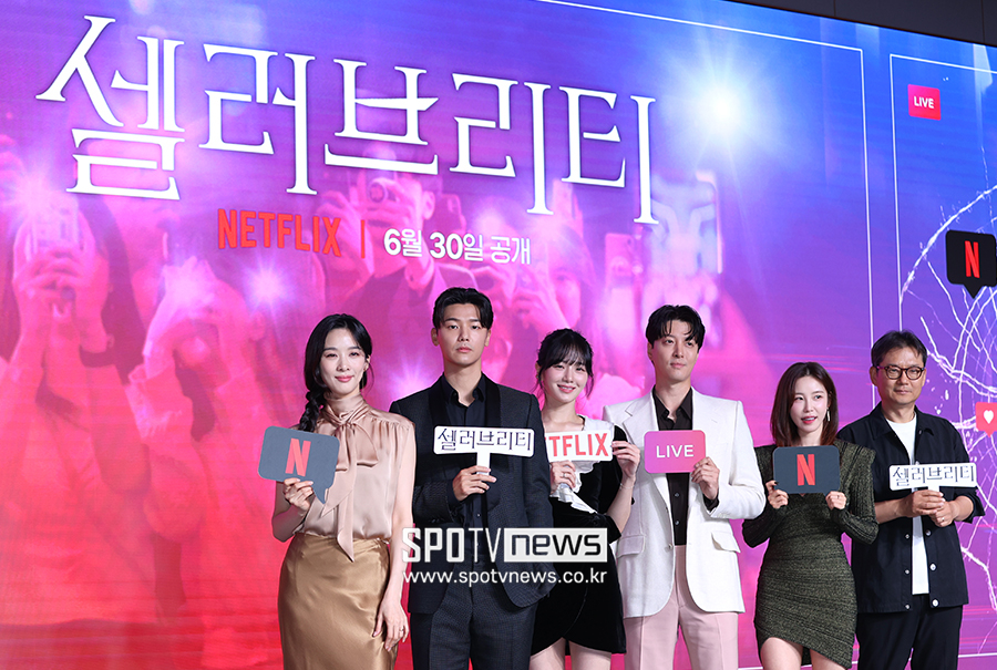▲ 이청아 강민혁 박규영 이동건 전효성 김철규 감독 ⓒ곽혜미 기자