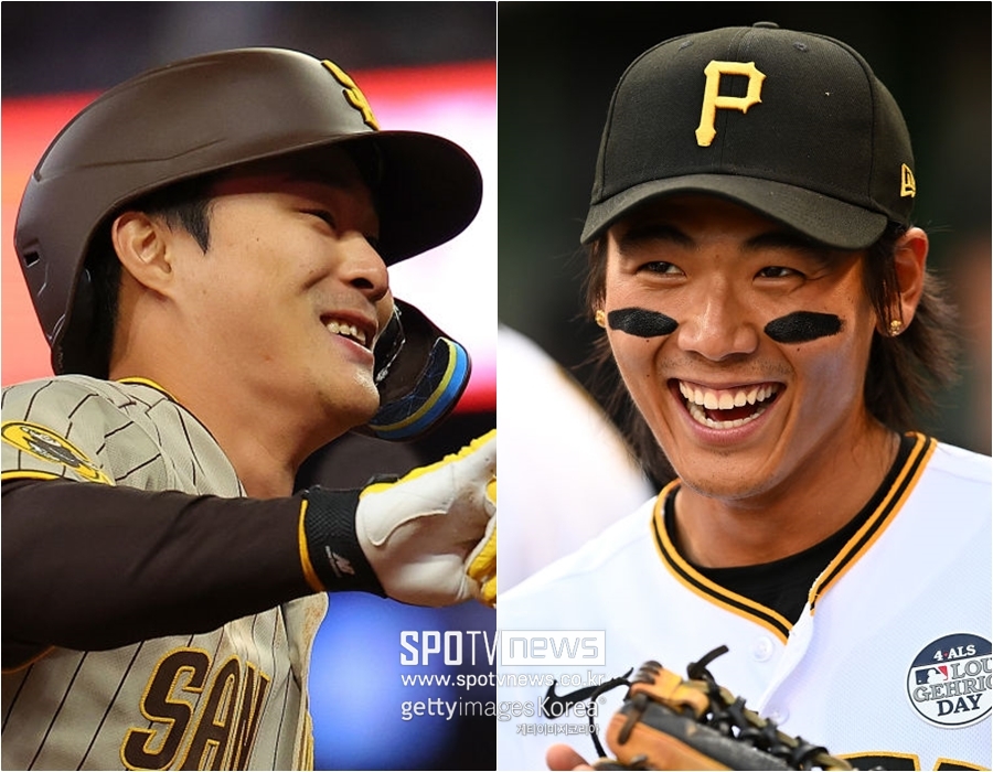 ▲ 김하성(왼쪽)과 배지환이 28일 올 시즌 첫 한국인 메이저리거 맞대결을 벌인다.