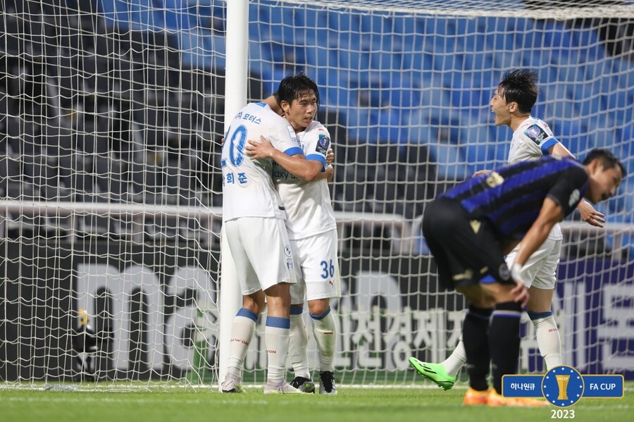 ▲ 28일 인천축구전용경기장에서 열린 FA컵 8강에서 수원삼성이 인천유나이티드에 2-3으로 패해 탈락했다 ⓒ 대한축구협회