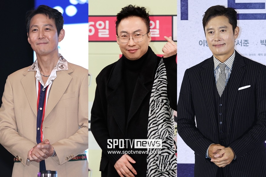 ▲ 이정재, 박명수, 이병헌(왼쪽부터).  ⓒ곽혜미 기자