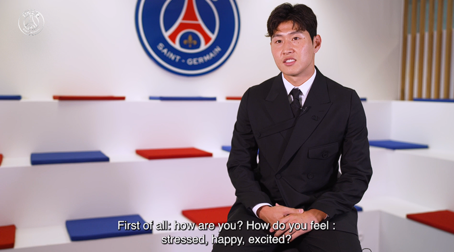 ▲ 이강인의 PSG 첫 공식 인터뷰. ⓒPSG 공식 영상 갈무리