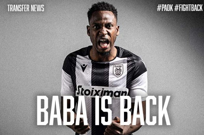 ▲ PAOK로 이적한 바바  ⓒPAOK 공식 홈페이지