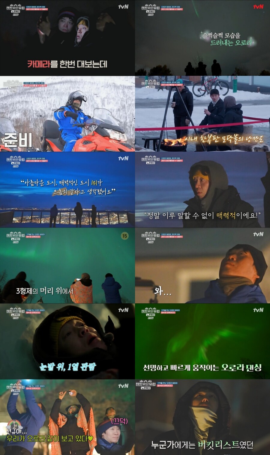 '텐트 밖은 유럽' 오로라 꿈 이룬 힐링엔딩…끝까지 빛난 4형제 케미[종합]