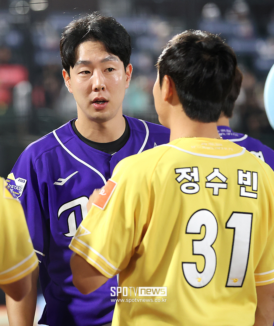 ▲ 박건우 정수빈 ⓒ곽혜미 기자