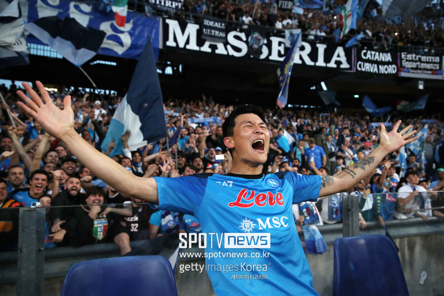 ▲ 스팔레티 감독과 함께 나폴리 우승을 이끈 김민재