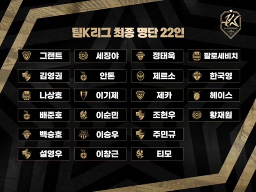 ▲ 아틀레티코 마드리드에 맞선 팀 K리그 22인이 확정됐다 ⓒ 한국프로축구연맹