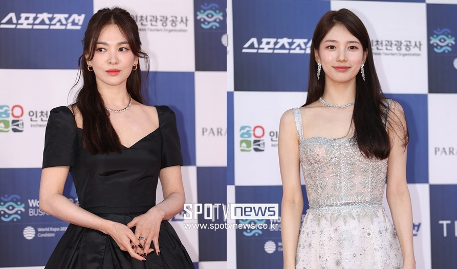 ▲ 송혜교(왼쪽), 수지.  ⓒ곽혜미 기자