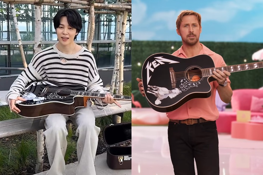 방탄소년단 지민, 라이언 고슬링 '켄 기타' 선물 받았다 "정말 마음에 들어"