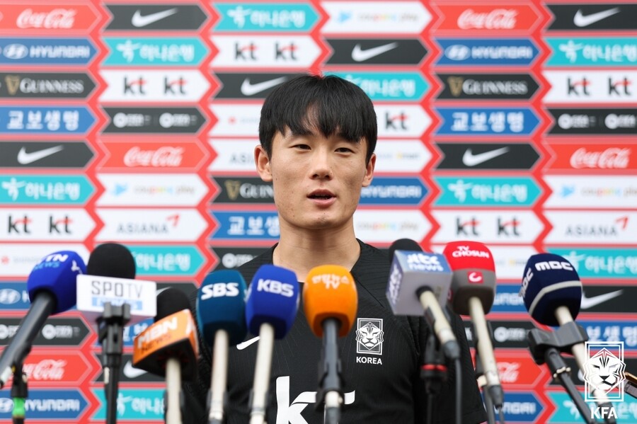 ▲ 인터뷰하는 엄원상 ⓒ대한축구협회