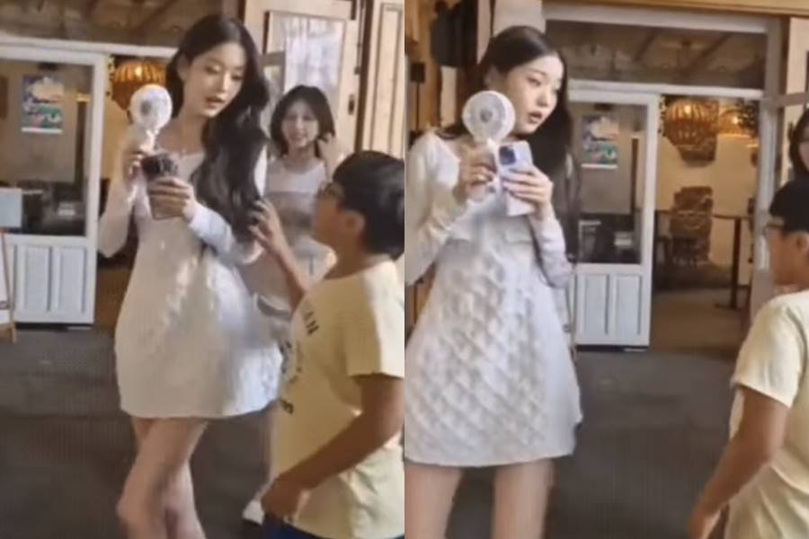 ▲ 맘케페에서 논란되고 있는 장원영 영상 캡처. 출처| 온라인 커뮤니티
