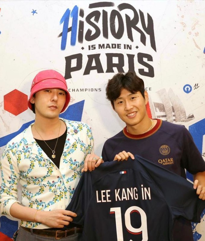 'KING' 이강인도 '성덕'됐다...'K-POP GOAT' 지드래곤과 역사적인 투샷