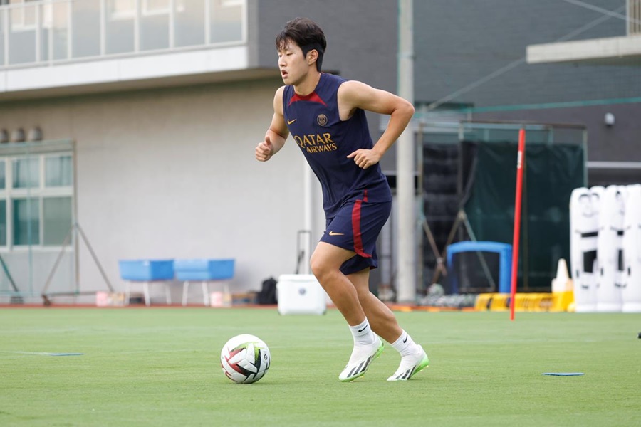 ▲ 프리시즌 일본 투어에서의 이강인 ⓒ PSG