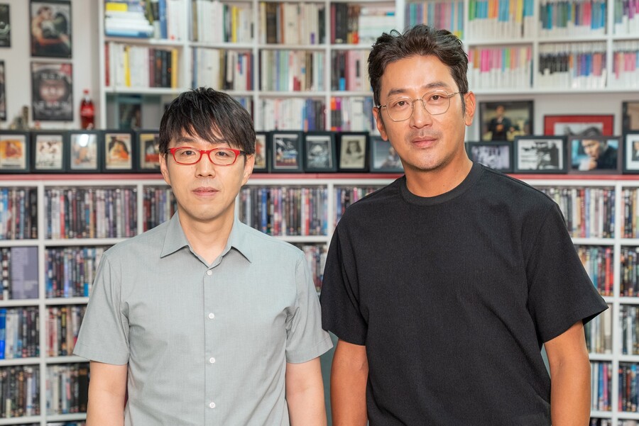 ▲ 이동진 평론가(왼쪽), 하정우. 출처ㅣ쇼박스