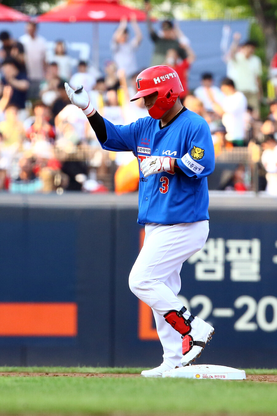 ▲ 적시에 안타를 때리며 팀 승리에 공헌한 김선빈 ⓒKIA타이거즈
