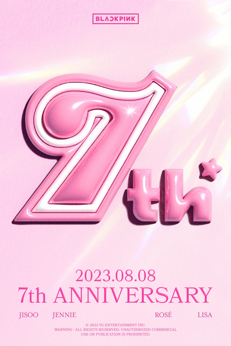 ▲ 블랙핑크 7주년 기념 타이포그라피 포스터. 제공| YG엔터테인먼트