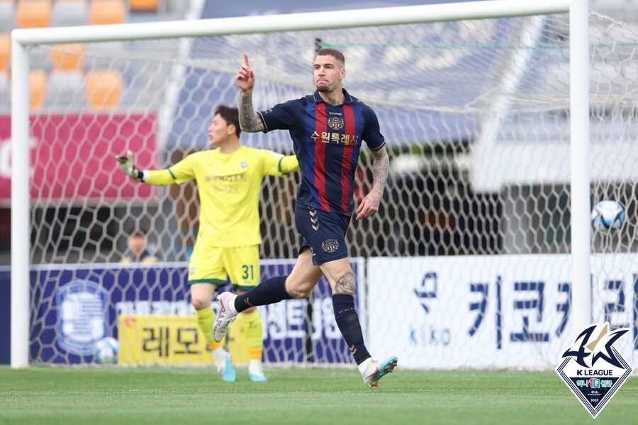 ▲ 수원FC 공격수 라스. ⓒ한국프로축구연맹