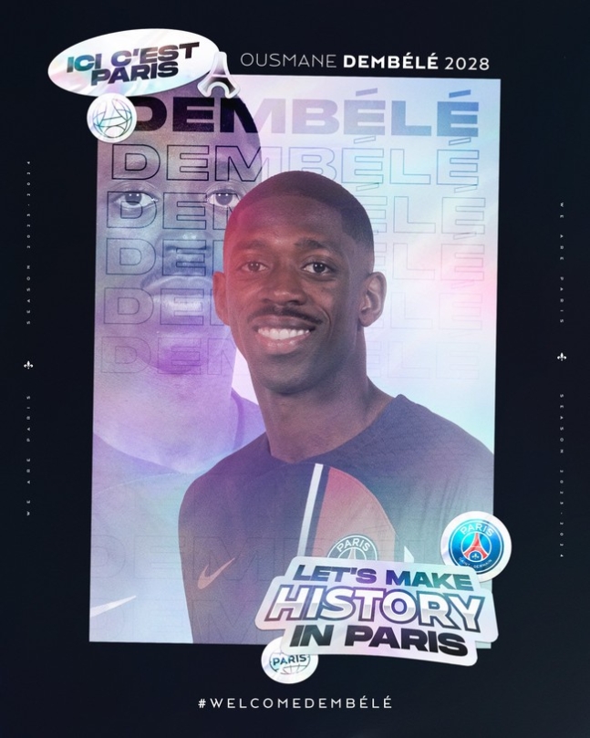 ▲ PSG 뎀벨레 영입