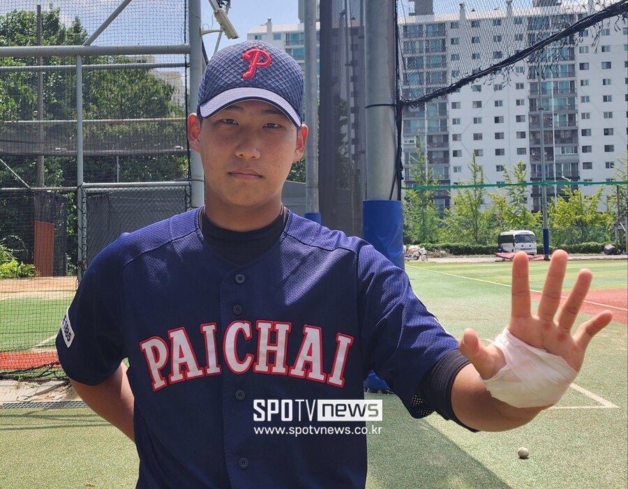 ▲ 배재고 외야수 정희성.  ⓒ스포티비뉴스DB