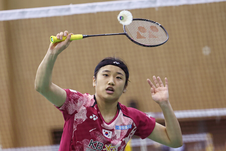 ▲ 2023 BWF 세계배드민턴선수권대회를 앞두고 충북 진천선수촌에서 훈련 중인 안세영 ⓒ연합뉴스