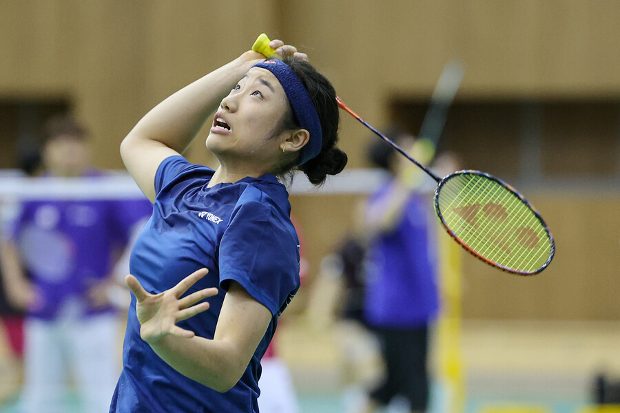 ▲ 2023 BWF 세계배드민턴선수권대회를 앞두고 충북 진천선수촌에서 훈련 중인 안세영 ⓒ연합뉴스