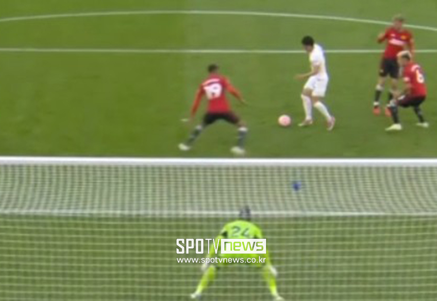 ▲ 손흥민 돌파 ⓒSPOTV 중계화면 캡처