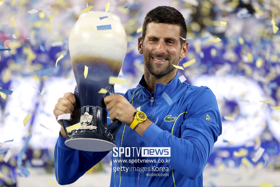 ▲ 2023 ATP 투어 웨스턴 앤 서던 오픈에서 우승한 노바크 조코비치