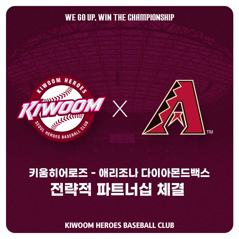▲ 키움-애리조나 전략적 파트너십 체결 ⓒ키움 히어로즈