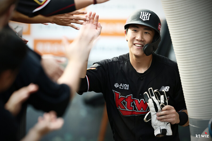▲ kt 위즈 내야수 오윤석. ⓒkt 위즈