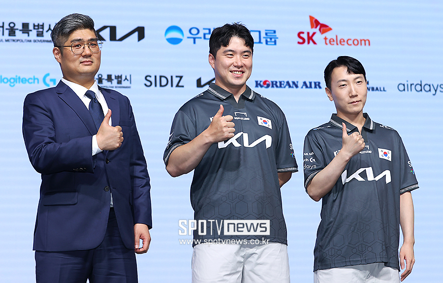 [포토S] 강성훈 감독-연제길-김관우, '금메달을 향해'