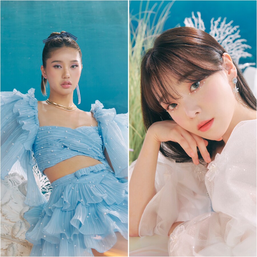 ▲ 오마이걸 미미(왼쪽)와 승희가 8일 두산-삼성전 시구에 나선다. ⓒ두산 베어스