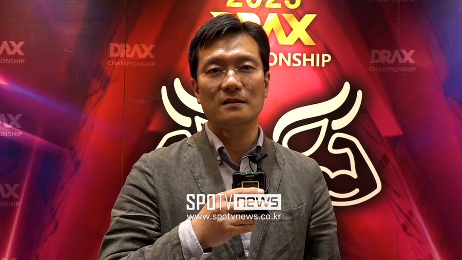 ▲ 디랙스 박재상 전무는 "디랙스 챔피언십에 참여해 주신 모든 분께 진심으로 감사드린다. 많은 관심과 응원을 보내 주신 덕에 3번째 대회도 성공적으로 마칠 수 있었다"며 참가자와 관객에게 고마움을 건넸다. ⓒ 광명, 김한림 기자