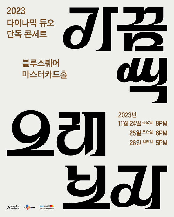 ▲ 다이나믹 듀오 콘서트 '가끔씩 오래 보자' 포스터. 제공|아메바컬쳐