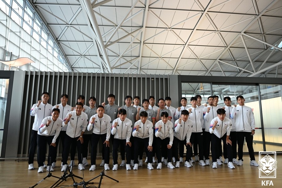 ▲ 항저우 아시안게임에 나서는 24세 이하 축구대표팀. ⓒ대한축구협회
