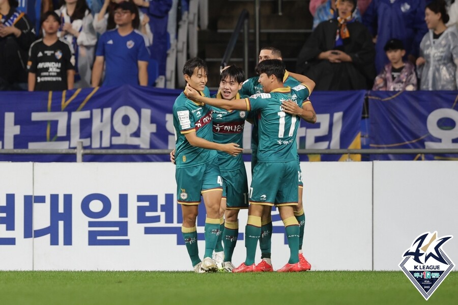 ▲ 울산 현대와 대전 하나시티즌이 1-1로 비겼다.  ⓒ한국프로축구연맹